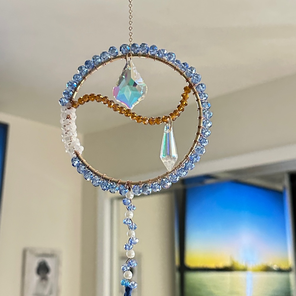 Blue Evil Eye Wall Hanging Decor - Picture 2 of 2